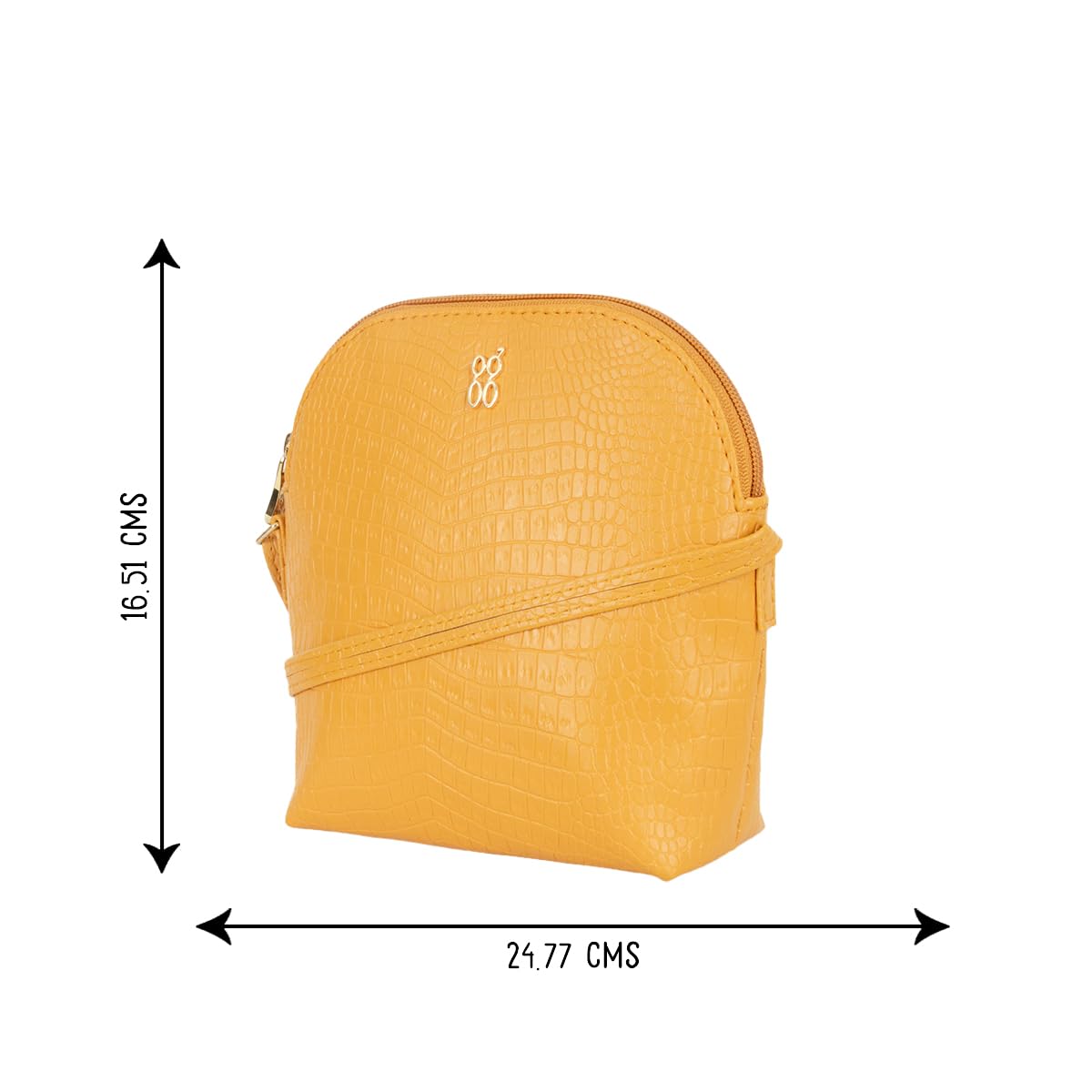 Baggit Women Yellow Bowling Sling Bag Xxs Size | Ladies Stylish Casual Cross Body Purse Handbag