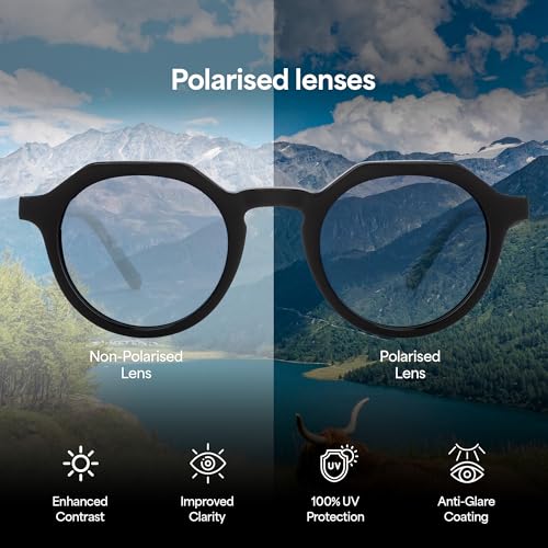 John Jacobs Full Rim Square Sunglasses | Polarized and 100% UV Protected | For Men & Women | X-Large | JJ S14668 Green - Pack of 1