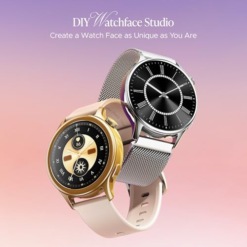 boAt Enigma Daze Women's Luxury Smart Watch w/ 1.3”(3.3cm) AuraVue Display w/ 20% Higher Brightness, Emergency SOS, Female Wellness Tracking, BT Calling, smart Watch for Women Latest (Elegant Silver)