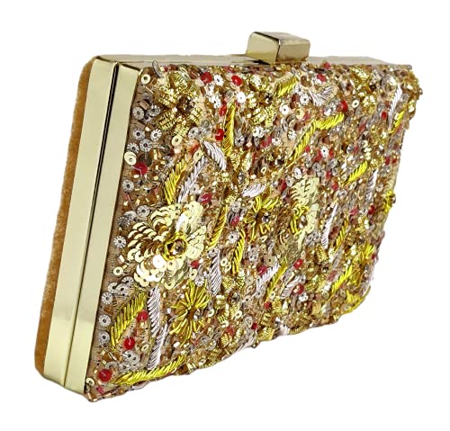 DUCHESS Women's Golden Box Clutch