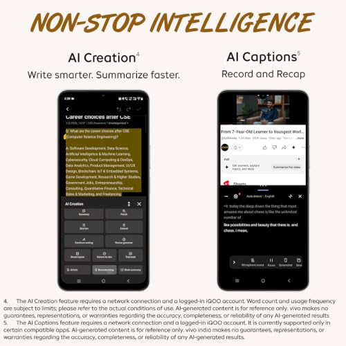 iQOO Z11 Lite 44W 5G (Solar Flame, 6GB RAM, 256GB Storage) | 6500mAh Battery with 44W Fast Charging* | Dimensity 6300 with 579k+ AnTuTu Score* | OriginOS 6.0 with AI Creation* & Private Space*