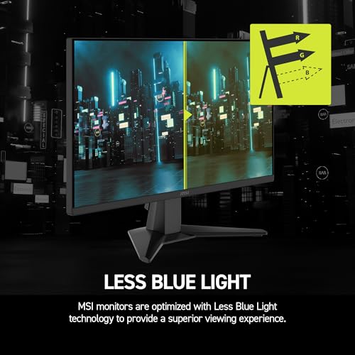MSI MAG 245F X24 Gaming Monitor 24" 1920 x 1080 (FHD), 240 Hz, FreeSync Premium, HDR Compatible, HDMI, VGA Port, VESA Mount, Tilt, 4 Sides Thin Frame 0.5ms, Black