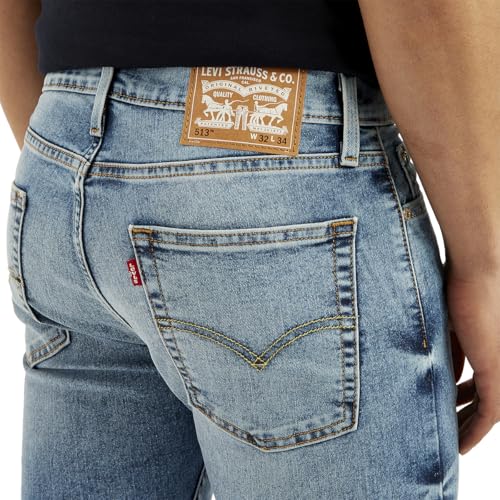 Levi's Men's 513 Blue Slim Straight Fit Mid Rise Jeans