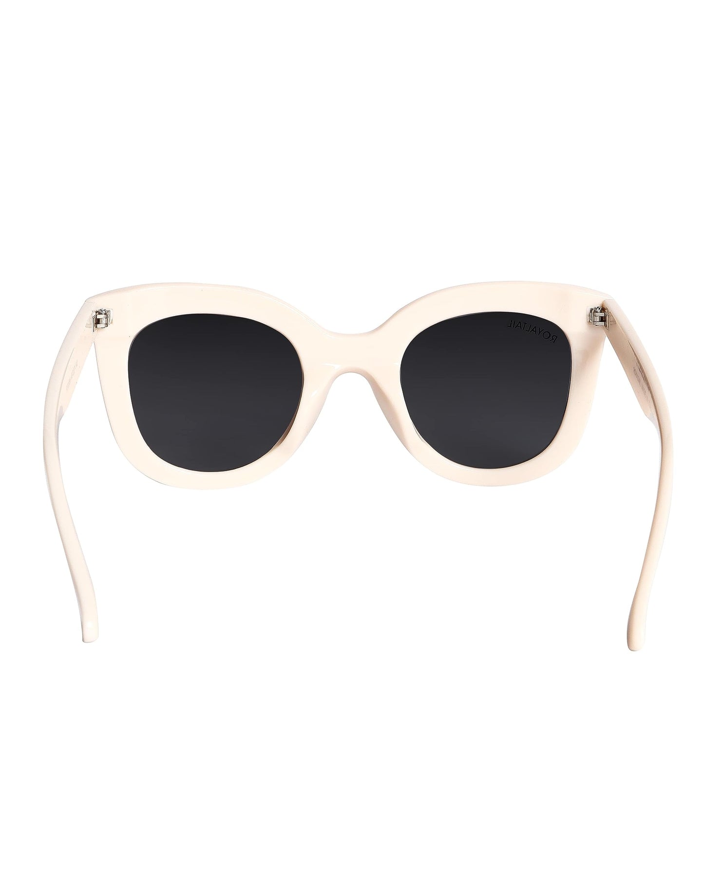 Royaltail Oval Shape Sunglasses Black Frame & Black Glass Unisex 100% UV Protected | For Men & Women | For Protection, Safety, Party, Styling