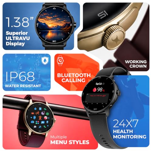 Fastrack Smart Revoltt R1 Smartwatch with 1.38 Inch Display, Bluetooth Calling, AI Voice Assistant and SpO2 Monitor