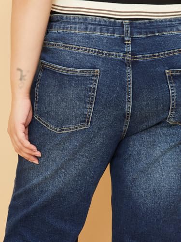 Max Women Washed Flared Jeans (Blue_40)