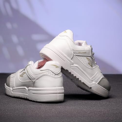 ASIAN Men MEXICO-01 Stylish Casual Mid-Top Sneaker and Trendy Shoes with Laces for Men & Boys, Perfect for Wearing to Outings, and Comfortable All-Day Use, Lightweight and Durable (WHTLGRY) -UK 2