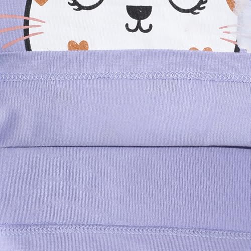 Mothercare Girls Printed Full Sleeves T-Shirt - Lavender