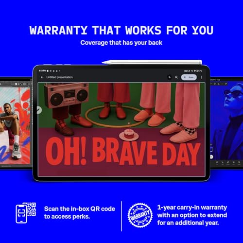 Brave Ark 2-in-1 Android PC | Segment's Biggest 14,550mAh Battery | Snapdragon 8s Gen 3 | 12.95" 2.8K 144Hz | DTS Audio 8 Speakers | 12GB RAM 256GB ROM | Brave Ark Pen 20+ Functions | Galactic Blue