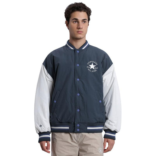 Converse Men Navy Varsity Graphic Bomber Jacket