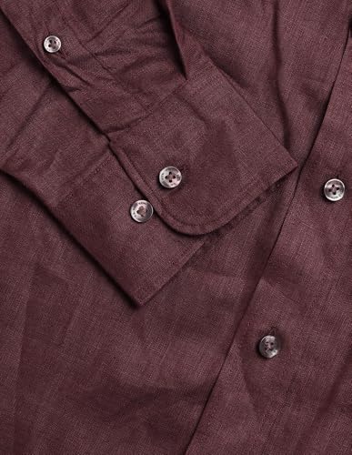 U.S.Polo Association Men's Solid Regular Fit Shirt (USSHTP1265_Maroon_48)