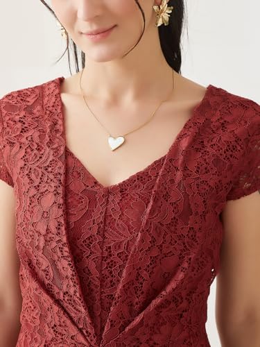 Latin Quarters Women Rust Cap Sleeves Party Dress_XL
