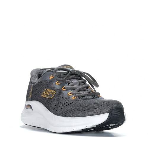 Skechers Arch FIT 2.0 - LESTUR Mens Casual Shoes (Charcoal/Yellow, UK Footwear Size System, Adult, Men, Numeric, Medium, 7)