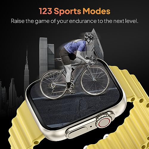 Fire-Boltt Gladiator 1.96" Biggest Display Smart Watch with Bluetooth Calling, Voice Assistant &123 Sports Modes, 8 Unique UI Interactions, SpO2, 24/7 Heart Rate Tracking (Yellow)