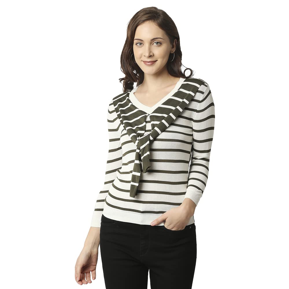 Pepe Jeans Women's Regular Fit Striped T-Shirts