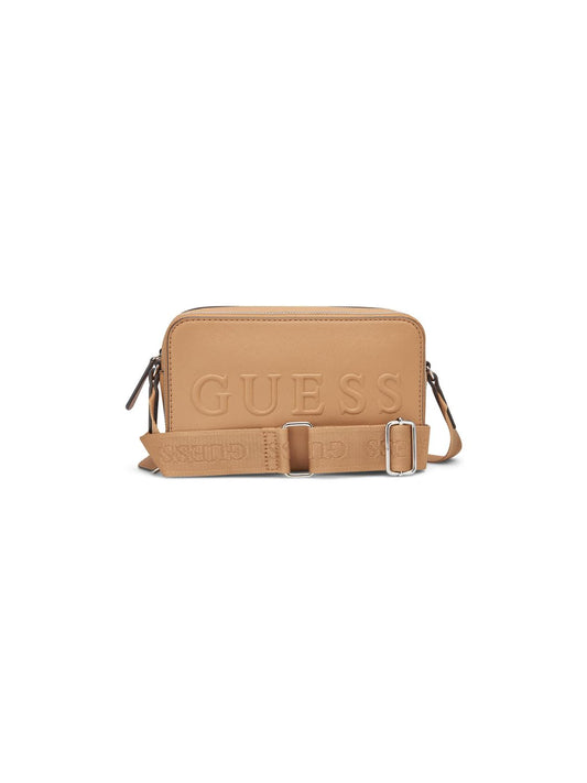 GUESS Camel Solid Haddington Mini Crossbody Bag