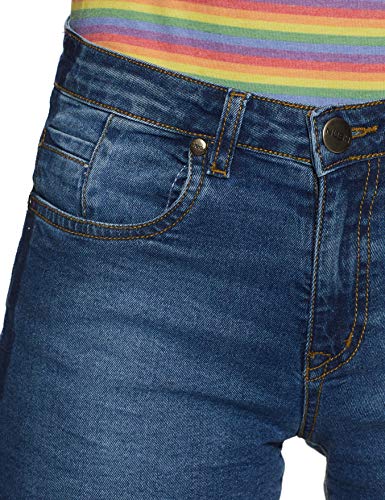 Nush by Anushka Sharma Women's Shorts (NSH119DENSHT318_Blue_30)