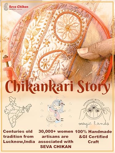 Seva Chikan Hand Embroidered Lucknowi Chikankari Navy Blue Rayon Kurta & Palazzo Set for Women (8108_Navy Blue_XS)