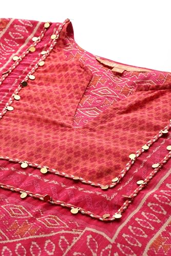 Aarke Ritu Kumar Pink Dhaarna Kurta With Pant And Dupatta