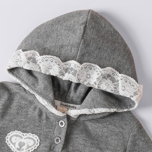 Hoscotch Girls Solid Grey Full Sleeves Skirt Set For Ages (18-24 Months)