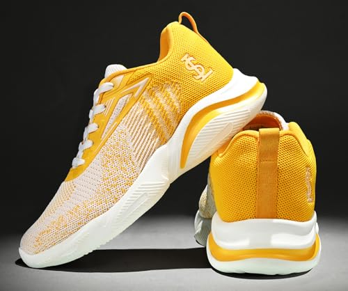 LOUIS STITCH Women’s Golden Hour Lightweight Athleisure Sport Shoes | Lightweight Casual Sneakers | Lace-Up Sneaker and Athleisure Wear| Perfect for Casual, Gym & Travel Wear | LSLD-ATH-YL | UK-4