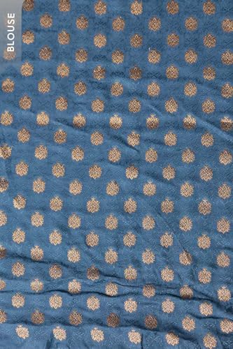 Taneira Women Blue Woven Viscose Saree with Unstitched Blouse Piece (SAPP01AA0586-Blue)