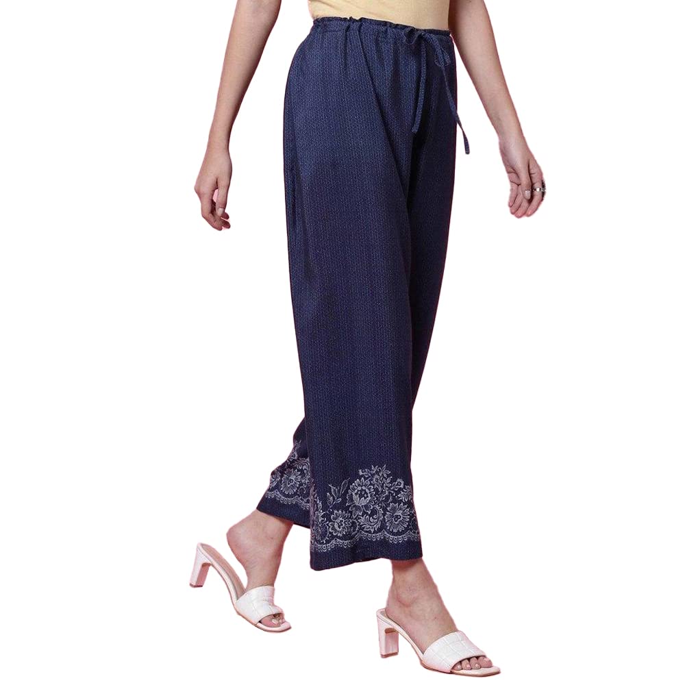 BIBA Women Printed Relaxed Mix and Match(Organic 18256_Navy_XL)