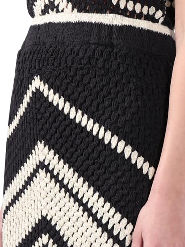 VERO MODA Women's High Rise Black Bodycon Skirt