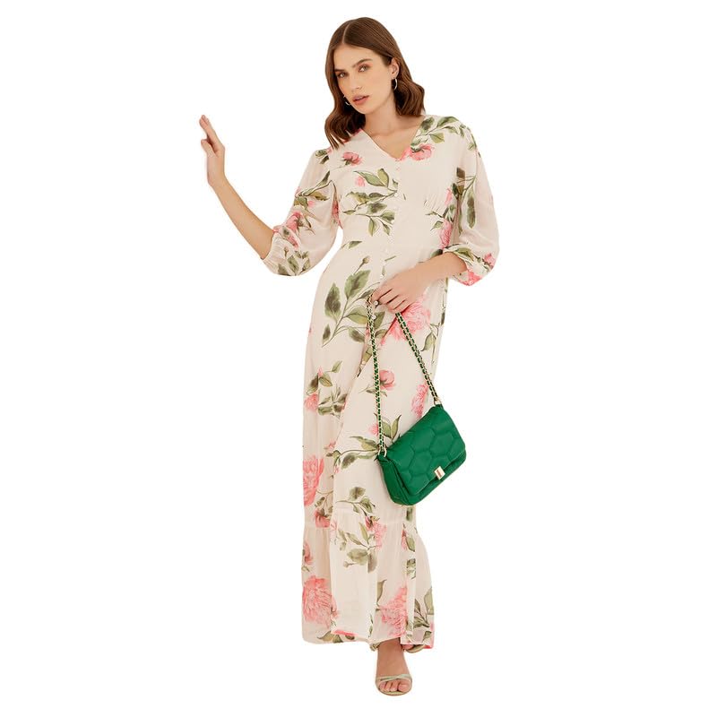 Kazo Allison Maxi Dress for Women Beige