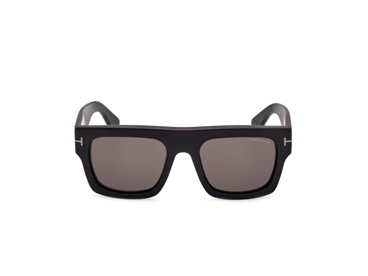 Tom Ford FAUSTO FT 0711-N Matte Black/Smoke 53/20/145 unisex Sunglasses, Matte Black, 53/20/145