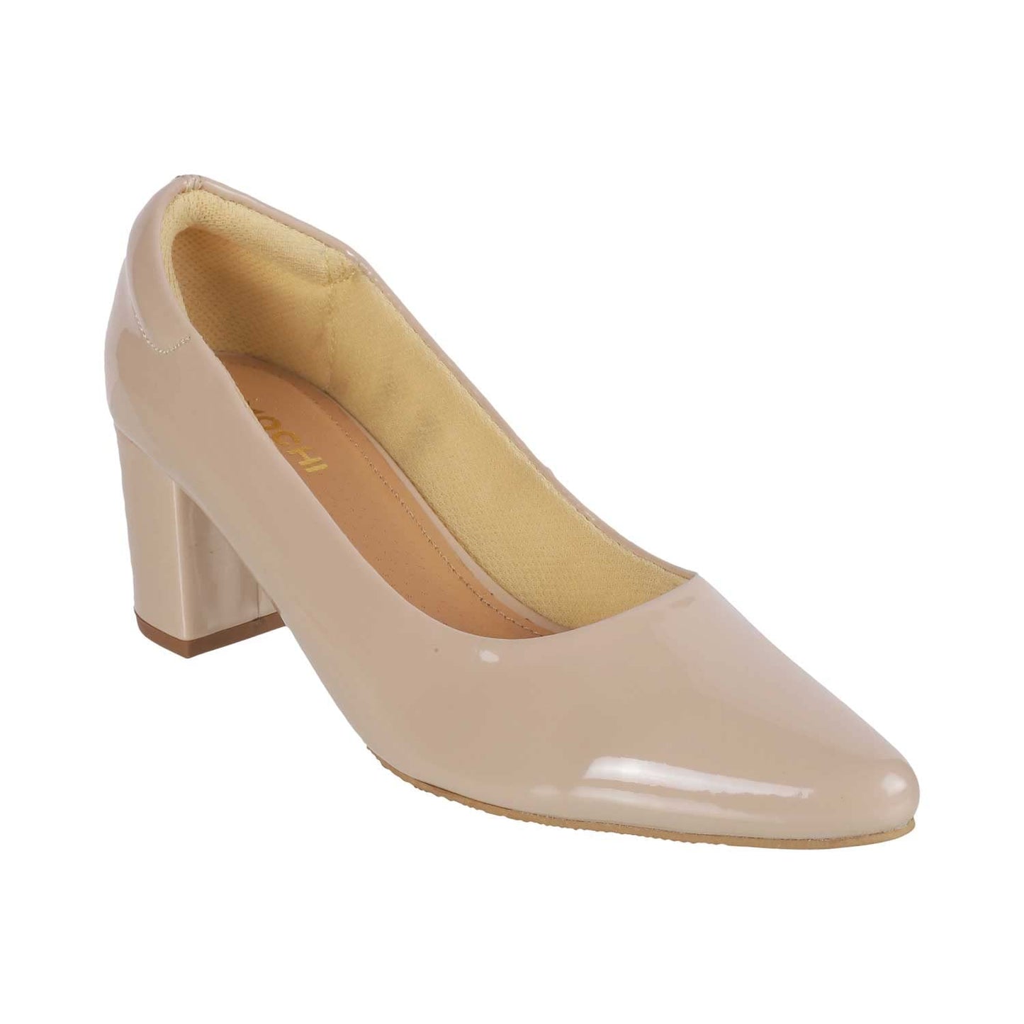 Mochi Womens Synthetic Beige Pumps (Size (7 UK (40 EU))
