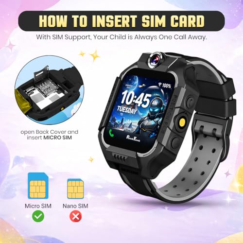 PunnkFunnk Kids Smart Watch with Camera & Fitness Tracker + Bluetooth Karaoke Speaker with Dual Mic | Educational Touch Watch & RGB Music Box Combo for Boys & Girls