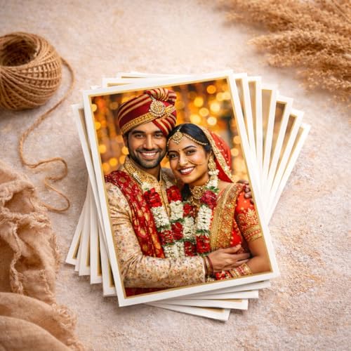 PixLuv Customised 9 Mini Photo Prints | 300 GSM Glossy Polaroid Photo small Album Cards with Your Photos for Birthday,Wedding Gifts |Personalized Vintage Style Decor | 4 X 6 | Multicolor