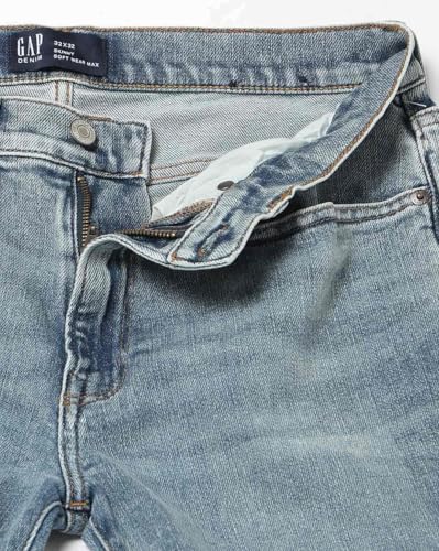 GAP Men’s Mid-Wash Skinny Fit Mid Rise Stretchable Jeans, Medium Blue,30/32