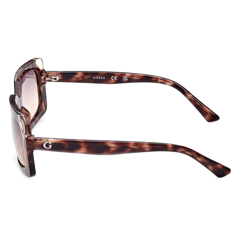 Guess Gu7841@5956B#, Havana/Other Rectangular Non-Polarized Sunglasses, Women's Regular, Havana/Other,Large, Brown