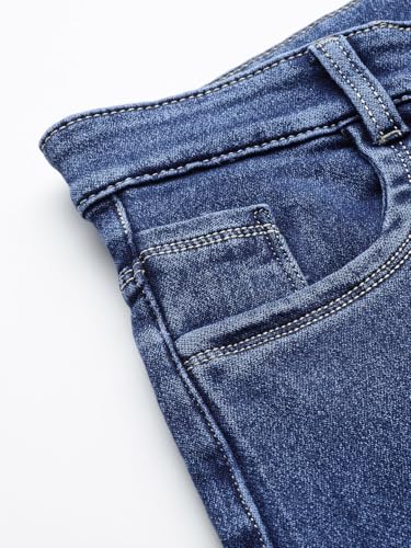 Aarika Girls Casual Blue Colour Solid Denim Jeans-(12-15 Years)-(DN-PANT-AD-053-BLUE-30)