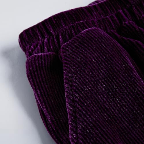 Hopscotch Girls Full Sleeves Purple 2-Pc Textured Pants Set For Age (6-7 Years)