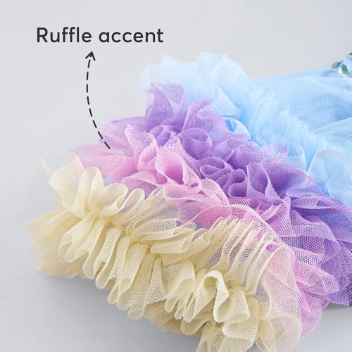 Hopscotch Girls Blue Short Sleeves Sequined Ruffled Gown for Age (12-24 Months)