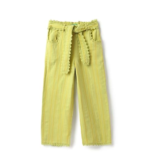 United Colors of Benetton Textured Regular Fit Lace Details Trousers