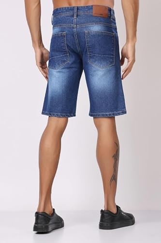 London Hills Denim Shorts for Men | Jeans Shorts for Men Plain Light Blue