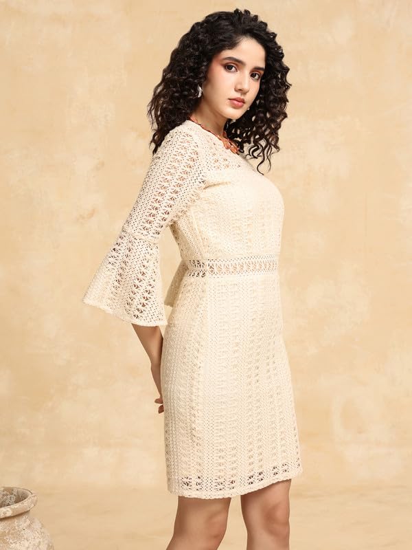 Kazo Cathy Mini Dress Beige