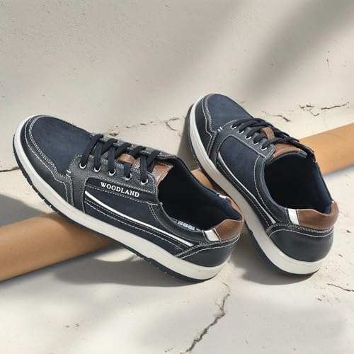 Woodland Men's Navy Softy Milled Casual Shoes-9 UK (43 EU) (OSNK 6215024)