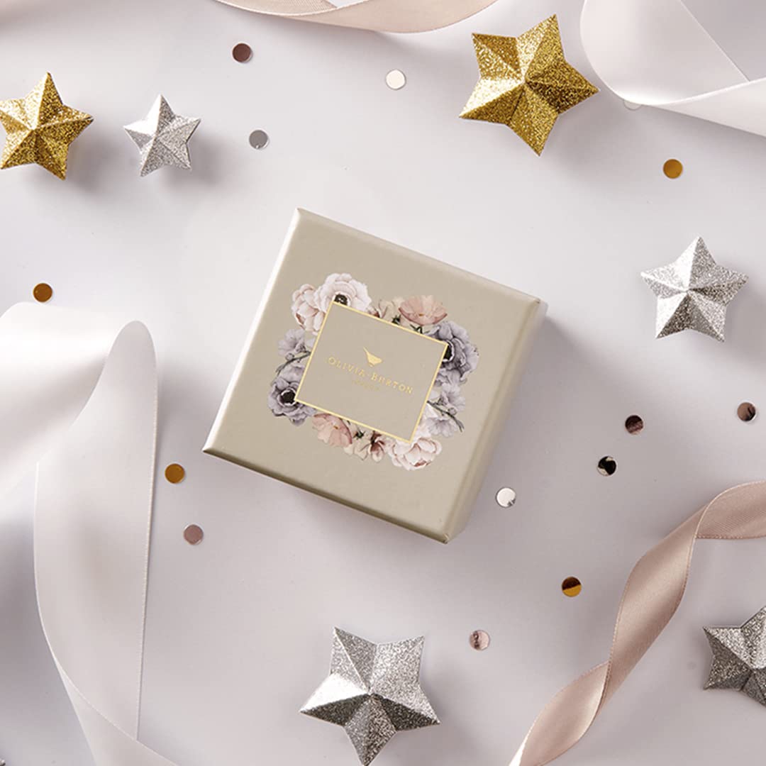 Olivia Burton Rectangular Quartz White Rectangular Crystal Dial Women's Watch - 24000015