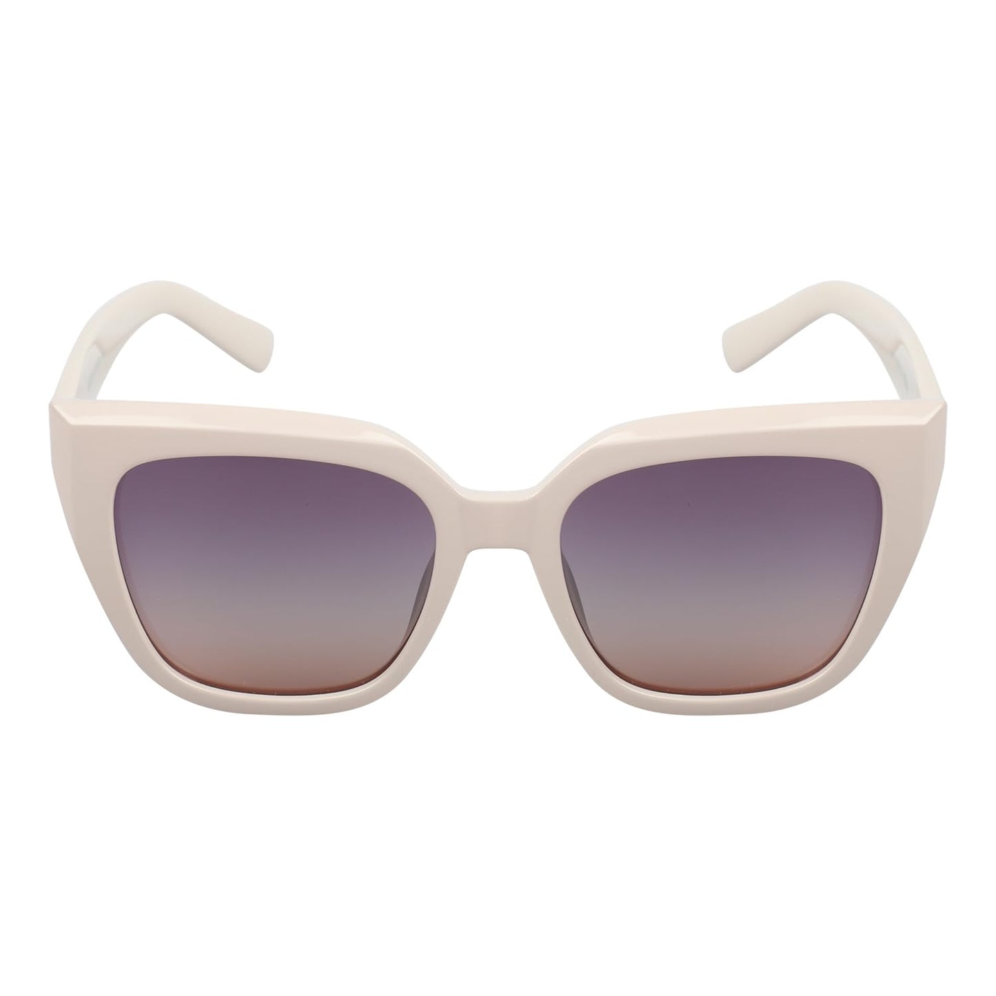 KILLER Women's Sunglass, Cat-Eye Shaped Acetate Frame Polarized Lens Sunglasses Case For Women, Girls, Gradient Lens Sunglasses, Frame Color - Beige, Lens - Grey