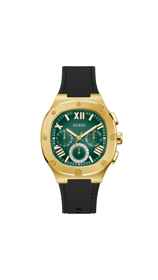 GUESS Men Green Square Stainless Steel Dial Analog Watch- GW0571G3