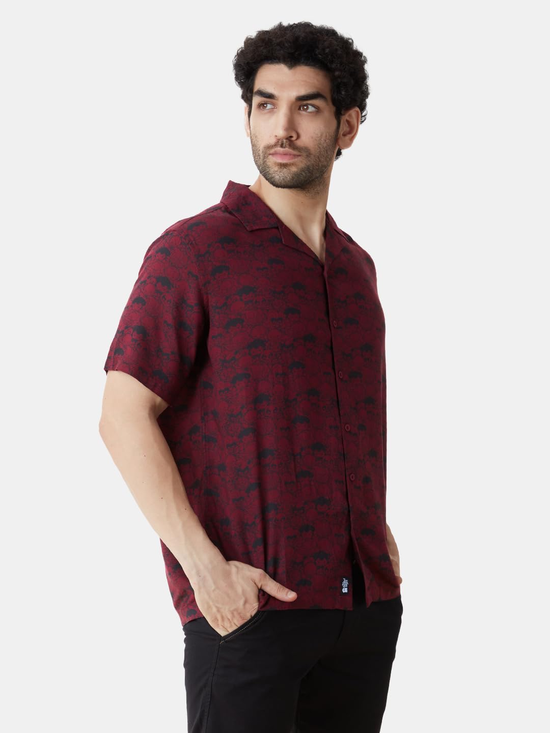 The Souled Store Marvel: Chibi Pattern Mens and Boys Graphic Printed Cotton Hawaiian Shirts Multi-Colored Shirt for Men Casual Half Sleeves Regular Fit Printed Stylish Latest Cotton Summer