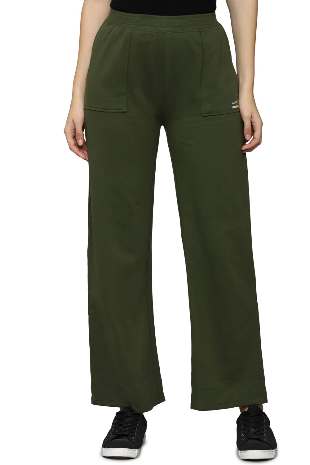 Allen Solly Women's Regular Casual Pants (Green)