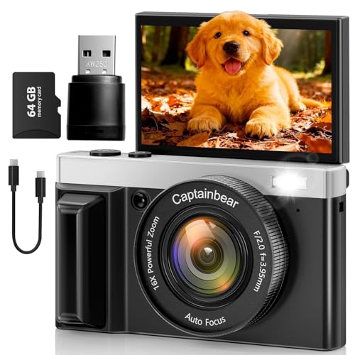 Digital Camera,64MP Cameras for Photography with 64GB Card