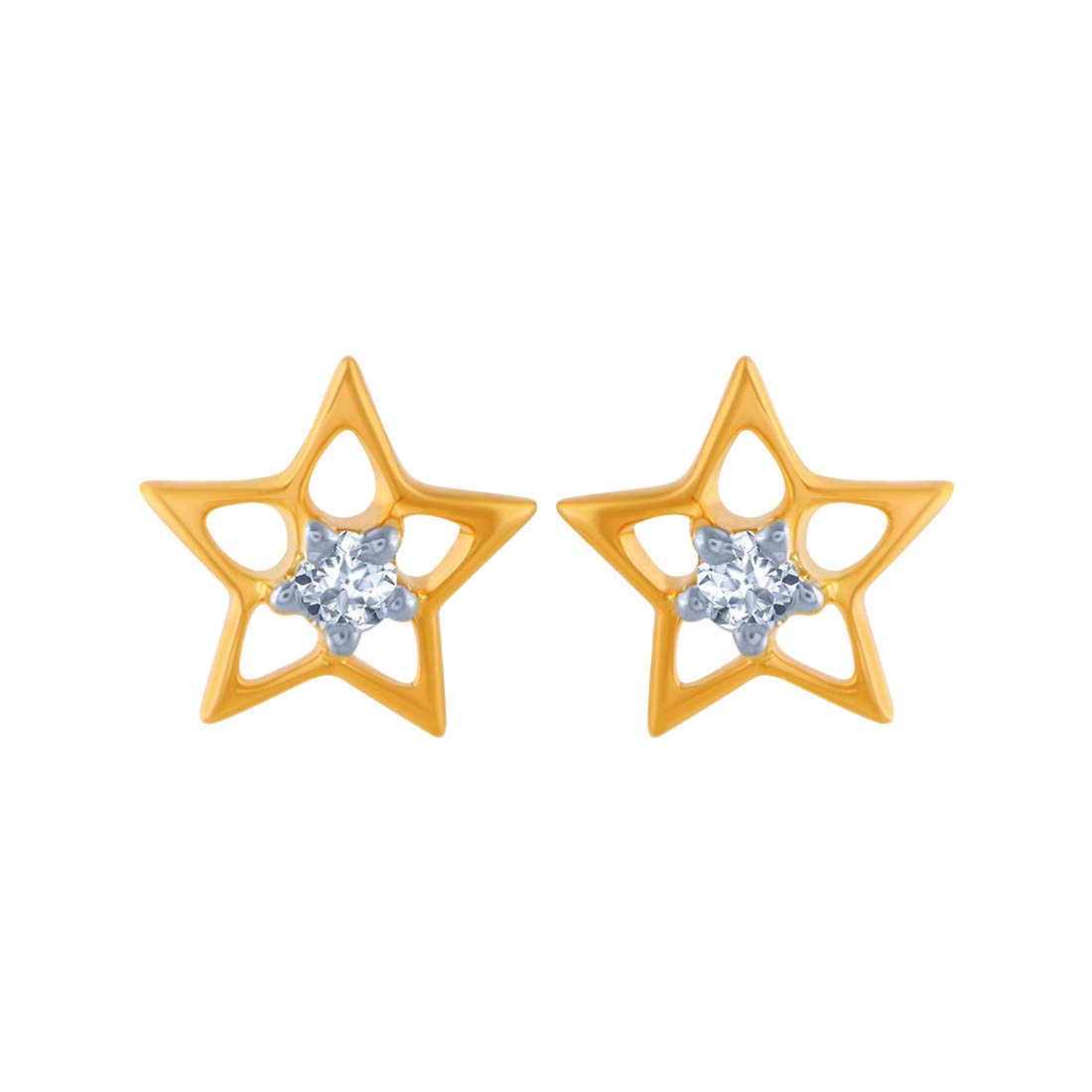 P.C. Chandra Jewellers 18k (750) Yellow Gold and Diamond Stud Earrings for Women