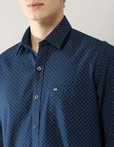 Arrow Sports Men's Slim Fit Shirt (ASAJSH1709_Navy